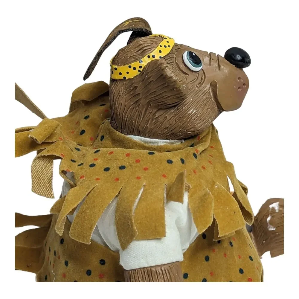 Russ‎ Berrie Critter Factory Thanksgiving Native American Sitting Bear Brand New